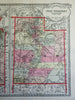 Washington & Utah U.S. Territories Seattle Salt Lake City 1885 Tunison map