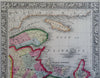 Canadian Maritimes New Brunswick Nova Scotia Newfoundland 1863 Mitchell map