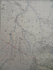 Abyssinia Ethiopia Nubia Addis Ababa Mekelle 1865 Johnston large folio map