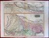 British India Nepal detailed large inset Cabul 1817 Thomson engraved map