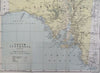 South Australia tracks of explorers shown 1893 Stanford map