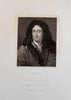 Gottfried Leibnitz German Physicist c. 1850's fine India Proof engraved portrait