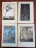 Arthur Rackham c. 1920's Fantasy Art Prints Gnomes Women Lot x 12