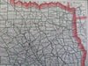 Texas 1884 George Cram large detailed state map