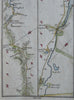 Dublin to Killala Ireland Road Route Swineford 1750-80 Terry engraved travel map
