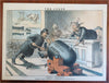 Judge Frank Beard Art Political Cartoons 1880's Lot x 14 rare color prints