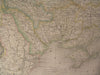 West Russia Baltic States Livonia 1856 Dufour massive antique map old hand color