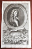 Frederick Duke of Schonberg 1739 decorative large fine engraved portrait
