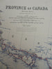 Ontario Three Rivers Quebec Toronto Niagara Falls 1865 Johnston large folio map