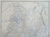 Russia in Europe Ukraine Poland Crimea Astrakhan 1865 Johnston large folio map