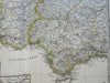 Spain and Portugal 1857 Berghaus & Stulpnagel highly detailed four sheet map
