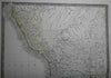 South America Peru Bolivia La Plata 1835 Brue large detailed map hand color