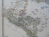 Caribbean Sea West Indies Cuba Jamaica Puerto Rico 1879 Berghaus detailed map