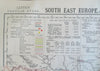 Ottoman Balkans Romania Serbia Bosnia Wallachia Salonika 1883 Letts scarce map