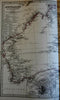 Australia continent by itself endless details 1878 Petermann Stieler map
