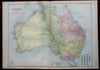 Australia Queensland New South Wales Victoria Melbourne 1876 A. & C. Black map