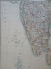 India British Raj Calcutta Delhi Agra 1890 scarce Scribner-Black 2 sheet map