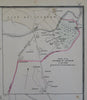 Lucknow British India Residency Palaces c. 1856-72 Weller city plan map