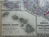 Caribbean Central America Mexico Cuba Bahamas Jamaica 1872 Mitchell map