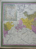 Kingdom of Prussia Brandenburg Westphalia Saxony Silesia 1846 Cowperthwait map