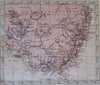 Oceania Australia New Zealand c.1860 large Dufour antique engraved color map