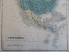 North America Territorial United States Mexico Caribbean 1854 Black folio map