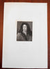 Gottfried Leibnitz German Physicist c. 1850's fine India Proof engraved portrait