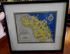 San Marino & Marche Italy Urbino Ancona Montebello c. 1950 framed cartoon map