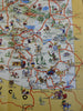 Arizona Welcomes You! 1940 Pictorial Cartoon George M Avey humor tourist map