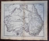 Australia Queensland New South Wales Port Jackson Sydney 1880 Petermann map