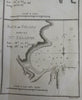 New Zealand Mercury Bay Tolaga Bay 1774 Capt. Cook & Hawkesworth harbor map