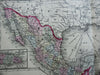 Caribbean Central America Mexico Cuba Bahamas Jamaica 1872 Mitchell map