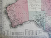 Australia New South Wales Tasmania Queensland 1862 Johnson Ward map Scarce Issue