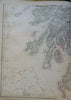 Kingdom of Scotland Edinburgh Glasgow Aberdeen 1860 Blackie two sheet map