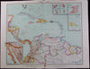 Caribbean South America Christian Missions large detailed 1950s old map