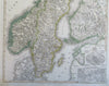 Scandinavia Sweden & Norway Baltic Sea Stockholm 1854 Stulpnagel detailed map