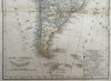 South America Brazil Peru Chile Venezuela c. 1844 A. Baedeker scarce map