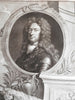 Sir Thomas Tollemache 1740's decorative large fine engraved portrait