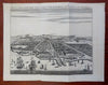 Batavia Jakarta Java Indonesia Harbor Ships 1754 engraved bird's eye view print