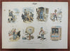 Zimmerman American Politics 1880's Puck Judge Political Cartoons Lot x 9 prints