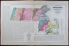 Massachusetts Boston geological map C. H. Hitchcock 1871 old Walling & Gray map