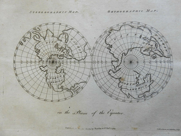 Northern Hemisphere River of the West Equatorial Plan 1783 Woodman & Mutlow map