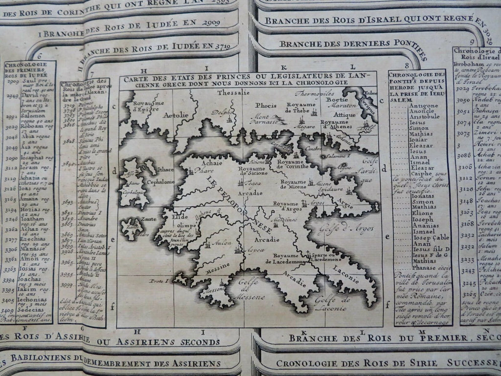 Ancient Kingdom & Empires Greece Persia Rome Israel 1720 engraved print w/ maps