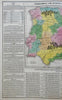 Spain & Portugal Galicia Grenada Catalonia Algarve 1820 Carey Gros & Yaeger map