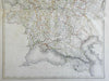 Russian Empire Poland Ukraine Crimea Astrakhan Caucasus 1841 Hall engraved map