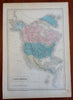 North America Territorial United States Mexico Caribbean 1854 Black folio map