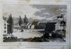 Saratoga New York Street Scene 1828 Maverick miniature city view print