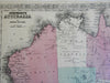 Australia New South Wales Tasmania Queensland 1862 Johnson Ward map Scarce Issue