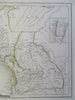 Peru & Boliva South America Andes Mountains La Paz Lima c. 1840 Dower map