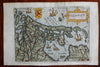 Holland Netherlands Nederland c. 1655 Ortelius Turrini rare miniature map